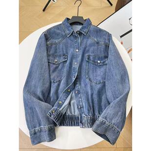 新款 长60 牛仔上衣Q240569 老板娘美林