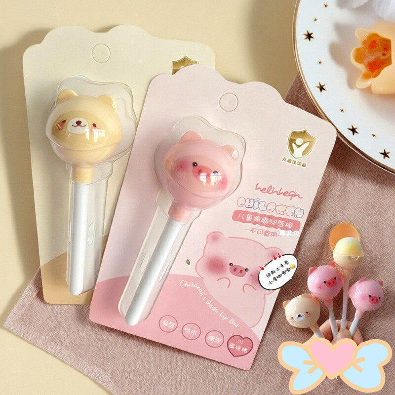 棒棒糖润唇膏儿童卡通可爱护唇膏润唇棒学生男孩女孩专用保湿滋润