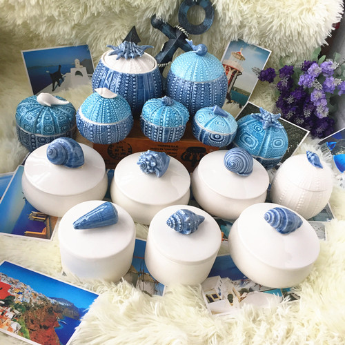 地中海创意陶瓷密封罐厨房储物