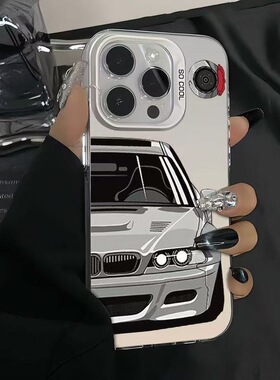 灰色汽车苹果17Promax彩银16Pro/15日韩7/8P/XR/Xsmax手机壳