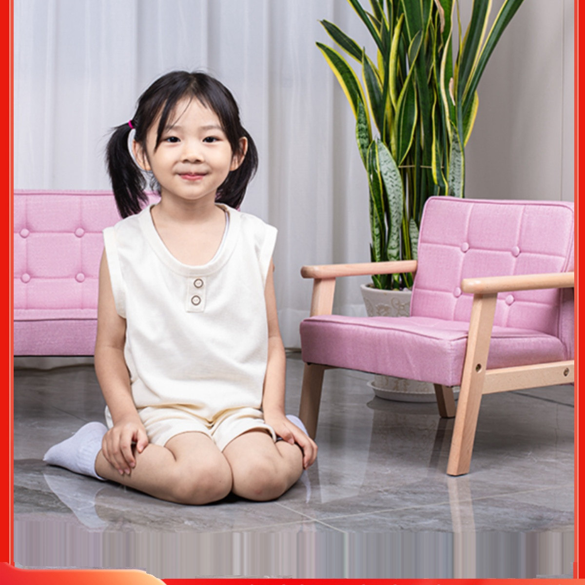 实木儿童沙发宝宝可爱小沙发幼儿园专用儿童小沙发儿童靠背沙发椅