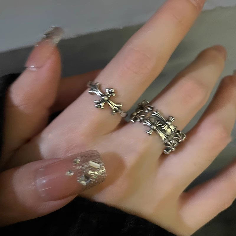 暗黑风朋克十字架开口戒指男复古做旧情侣对戒轻奢高级设计尾戒女,饰品/流行首饰/时尚饰品新,戒指/指环,淘宝优惠券,粉丝福利购,淘宝优惠卷