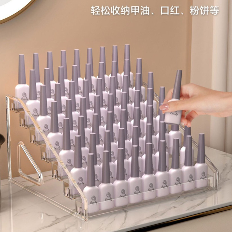 多层透明亚克力桌面收纳架美甲指甲油口红眼影光疗胶展示专用