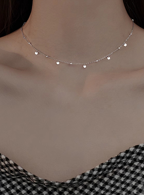 简约显瘦满天星细款项炼女2025新款爆款通勤洋派小众设计感锁骨炼