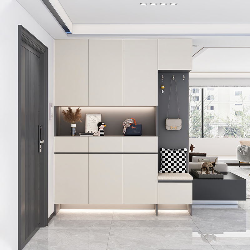 檀奥现代简约加厚板材鞋柜