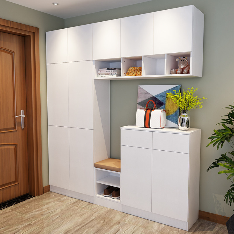 简约现代门厅柜鞋柜带换鞋凳进门柜储物柜玄关柜多功能衣帽柜定制|msdalam kategori perabot kediaman, kabinet, kotak kasut - dari Buy2taobao.com untuk memberikan perkhidmatan ejen Taobao profesional membeli