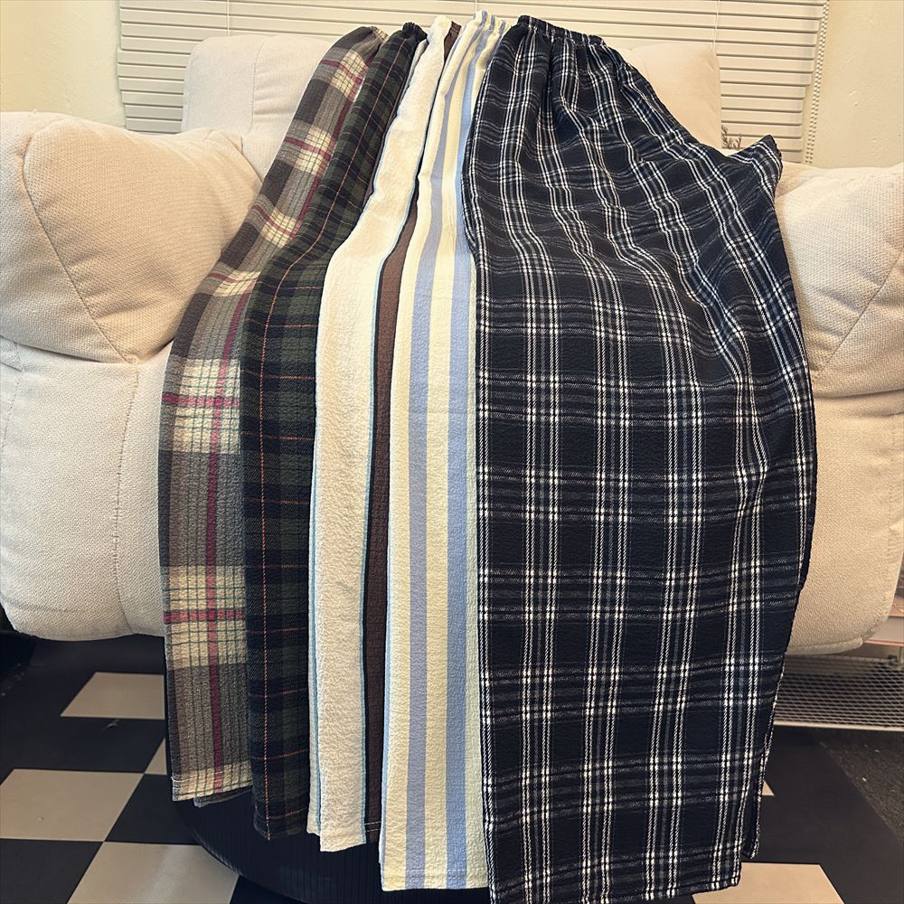 高个子加长版格子睡裤女薄款遛弯神裤宽松简约可外穿超长居家裤子