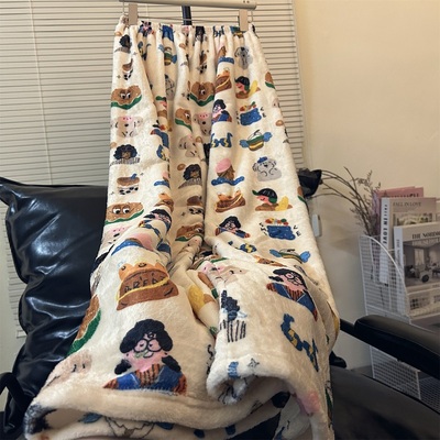高个子加长版睡裤女秋冬季加厚法兰绒休闲直筒珊瑚绒保暖暖裤居家