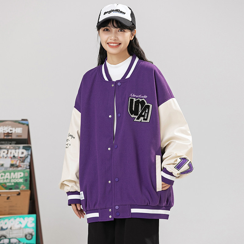 1516-3-2293-P982024秋冬简约潮牌男友风棒球服外套,男装夹克,星座1516-3