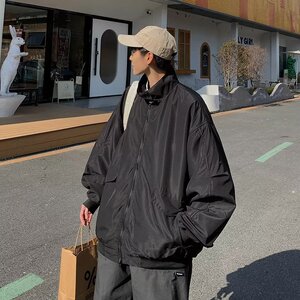 1516-3-633-P65 潮牌复古夹克男ins春秋棒球服宽松情侣bf百搭外套图片