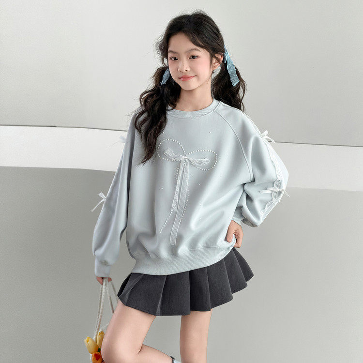 女童卫衣春秋T恤长袖韩版圆领2026新款中大童春装百搭打底衫休闲,童装/婴儿装/亲子装,卫衣/绒衫,淘宝优惠券,粉丝福利购,淘宝优惠卷