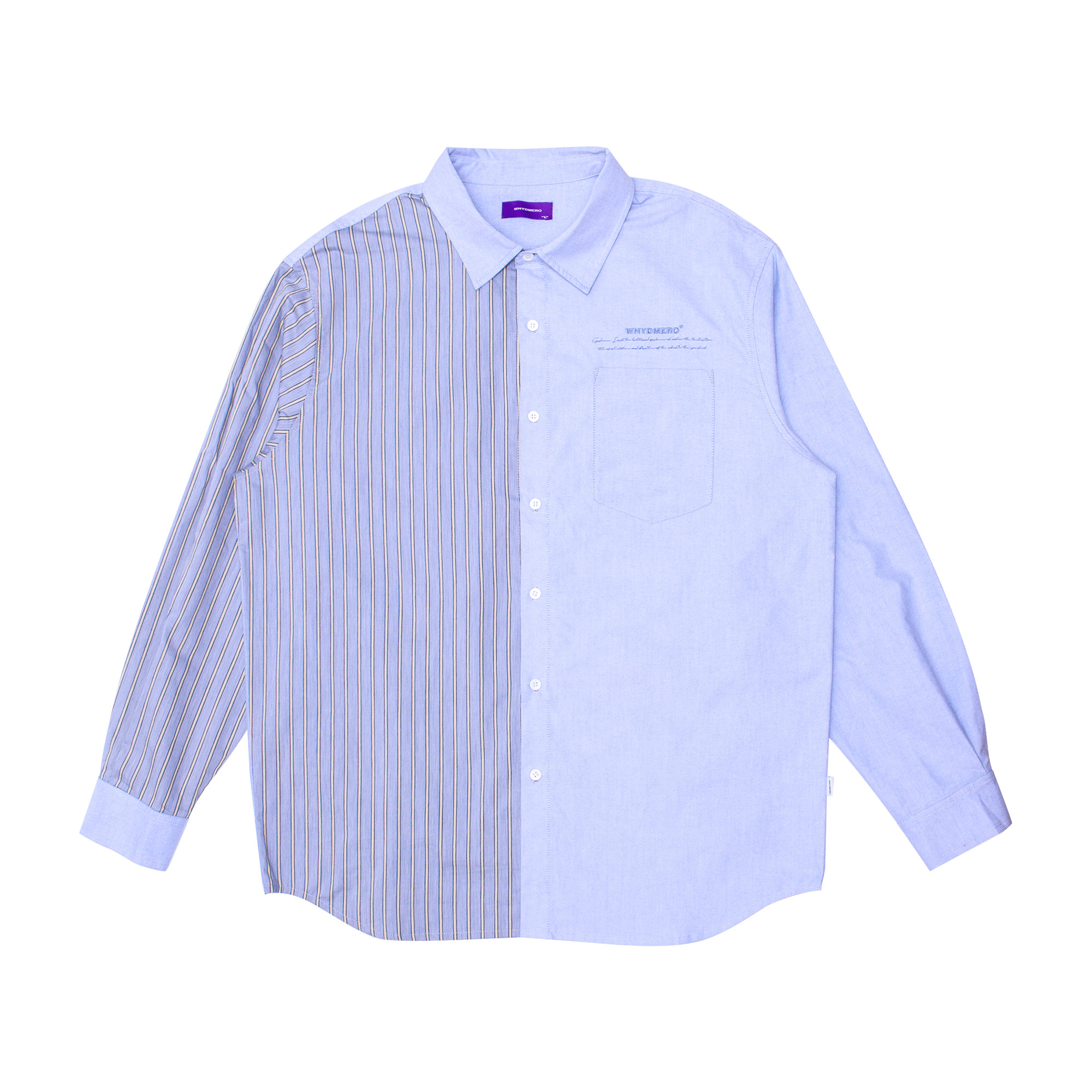 WHYDMERO PATCHWORK SHIRT 条纹拼接衬衫【杨昊铭余梓洋同款】