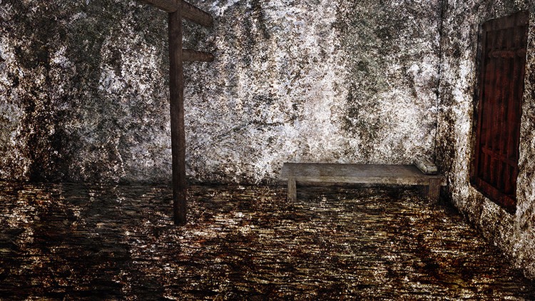 牢房牢笼破旧脏乱阴森恐怖害怕高清led大屏幕舞台背景虚拟图片