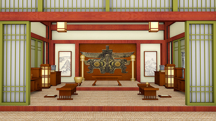 古代房间官职室内大厅客厅戏曲话剧高清led大屏幕舞台背景图片