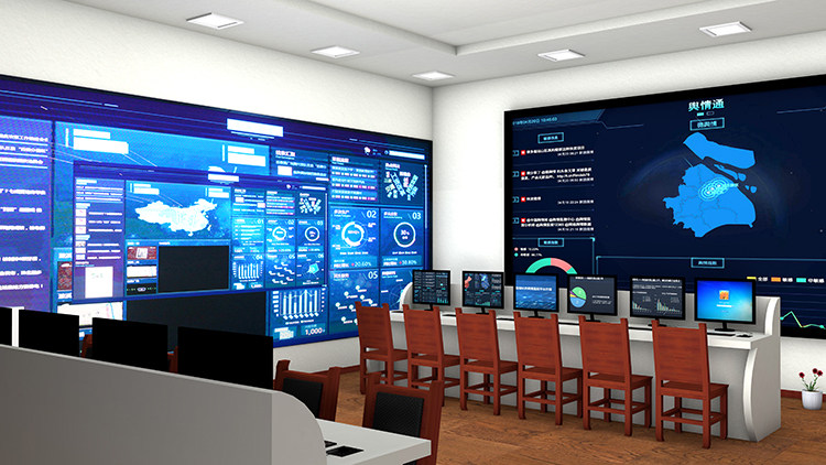 舆情办公室工作室办公室室内房间高清led大屏幕舞台背景虚拟图片