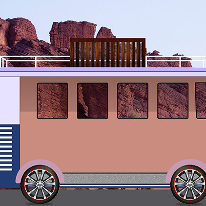 高清LED大屏幕舞台背景车内面包车室内场景舞台剧小品静态图片