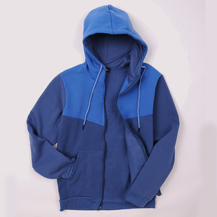 男女同款连帽开衫厚卫衣 春秋保暖外套 潮牌简约运动衣 外贸原单