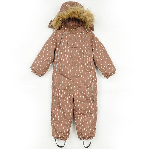 瑞典KULING 儿童滑雪服户外夹棉厚防水外套连体衣爬爬服 外贸原单