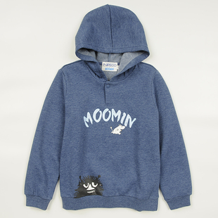 芬兰Moomin姆明 儿童连帽卫衣裤套装薄绒春秋男女运动服 外贸原单