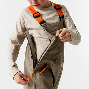 北美ORAGE 男女大童夹棉单双板防水外贸原单 儿童青少年围兜滑雪裤