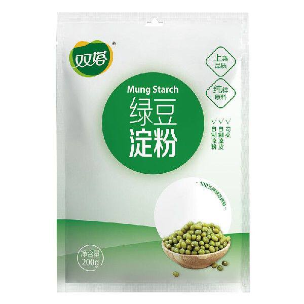双塔绿豆淀粉200g家用生粉炸酥肉裹肉粉勾芡凉粉饼干蛋糕烘焙原