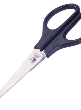 得力0603办公剪刀170mm手工剪刀学生剪刀不锈钢刀具蓝黑色美工刀