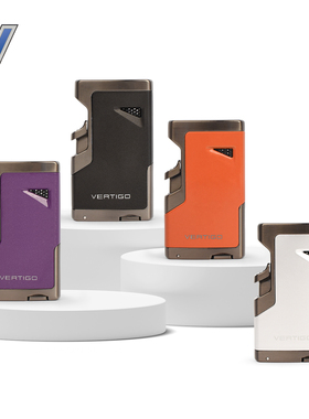 美国VERTIGO雪茄专用打火机 AVIATOR系列 双火焰带雪茄打孔器