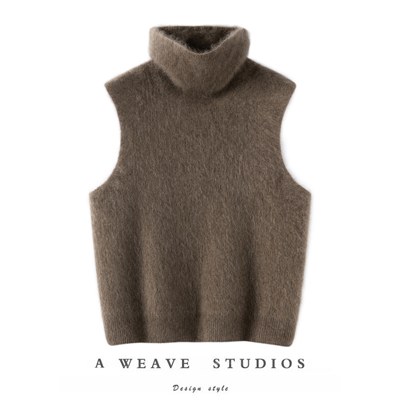 针织开衫女秋冬复古风通勤毛衣