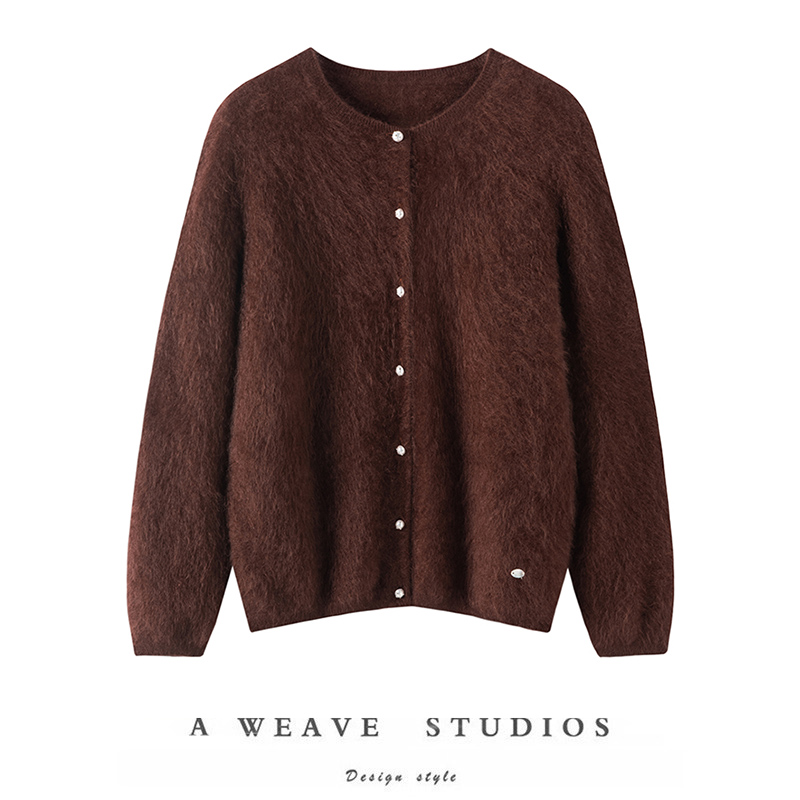 心心念念的设计~100%山羊绒拉绒小香风女士外套baby软糯拉毛开衫