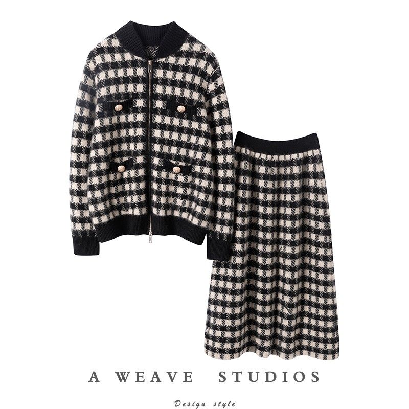 珍藏级别塔尖货！1000多克重磅加厚羊绒开衫女半身裙毛衣两件套装,女装/女士精品,羊绒衫,淘宝优惠券,粉丝福利购,淘宝优惠卷