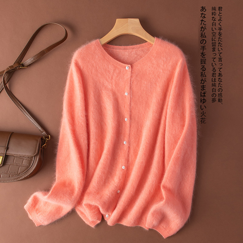 100%山羊绒拉绒小香风女士外套baby软糯