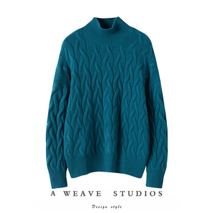 加厚保暖纯羊绒衫 通勤复古针织毛衣女秋冬新款 一眼心动 闭入