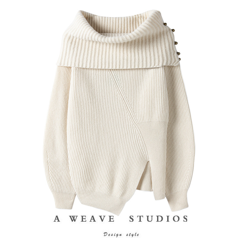 俘获住你的心！2025款秋冬女纯山羊绒不对称毛衣,女装/女士精品,羊绒衫,淘宝优惠券,粉丝福利购,淘宝优惠卷