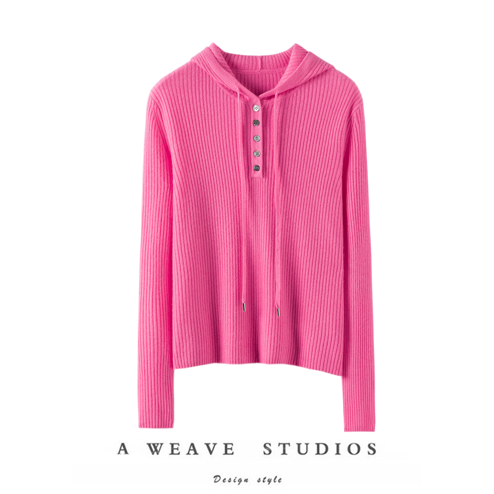 简约气质迷人！连帽羊绒衫女纯山羊绒毛衣针织打底衫秋冬帽衫