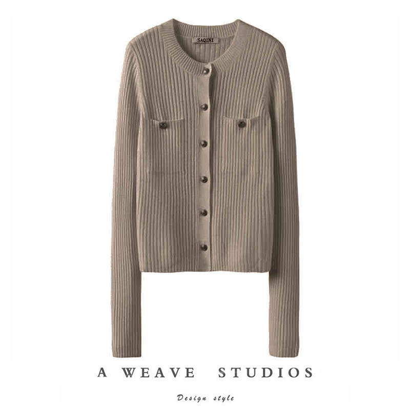 这版型怎么穿都美～小香风金扣针织衫女装修身毛衣羊绒开衫上衣,女装/女士精品,羊绒衫,淘宝优惠券,粉丝福利购,淘宝优惠卷