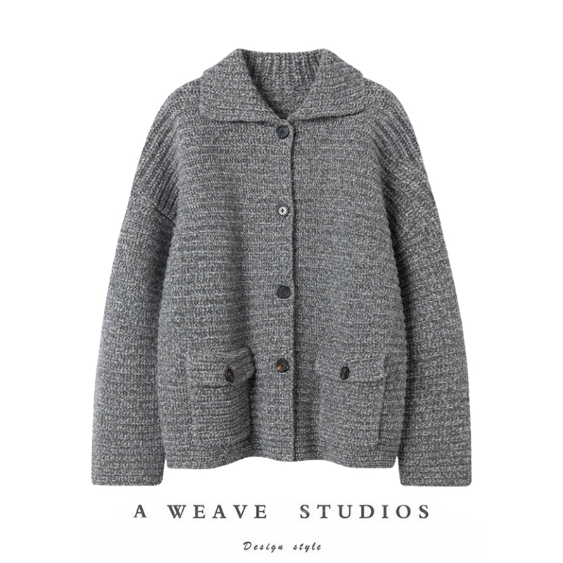 简约气质款女针织开衫上衣