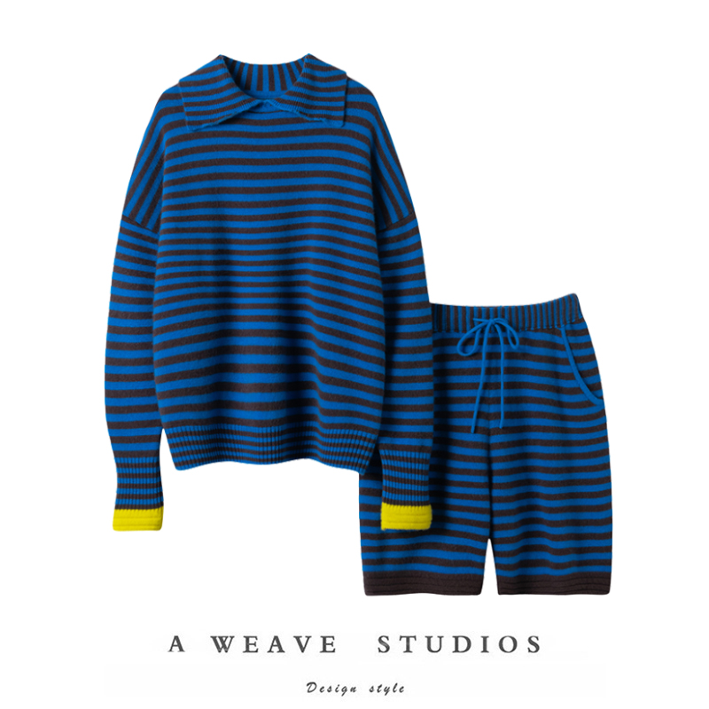 加厚羊绒衫女毛衣针织短裤绒套装