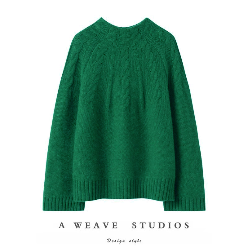 重磅针织100%羊绒套衫女