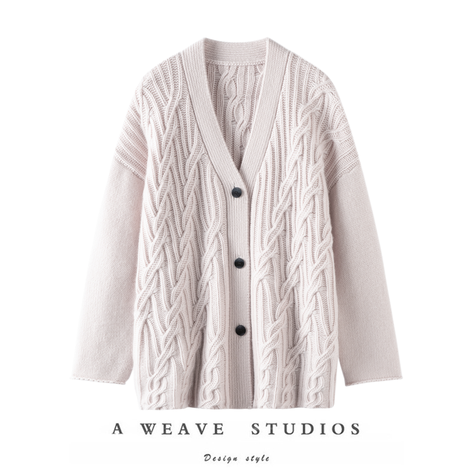 萨琪尼官方正品~重磅加厚890克！中长款羊绒开衫V领100纯羊绒毛衣