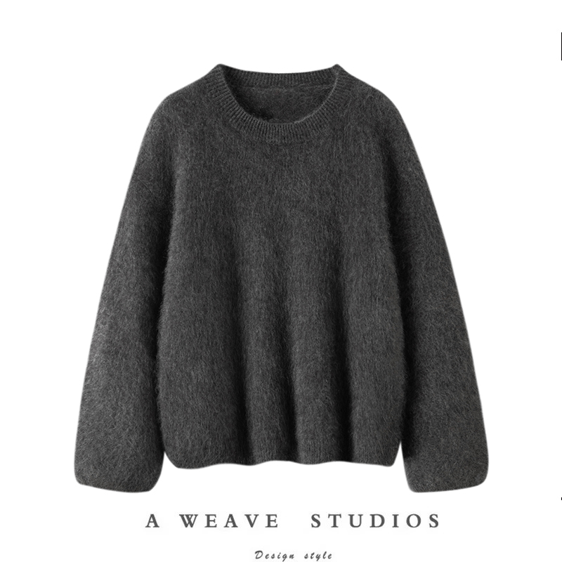 巅峰水洗拉绒雾感针织毛衣