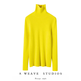 纯羊绒毛衣针织打底衫 女套头修身 秋冬 高领羊绒衫 举止从容