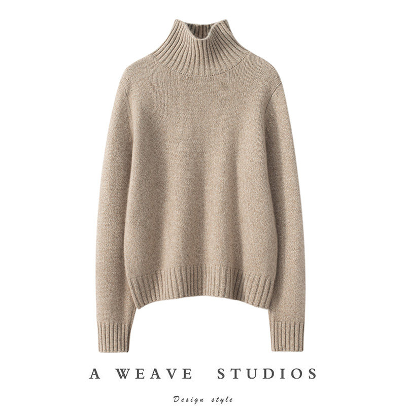 呼之欲出的气质！秋冬新款纯羊绒衫女半高领宽松羊绒毛衣针织衫,女装/女士精品,羊绒衫,淘宝优惠券,粉丝福利购,淘宝优惠卷