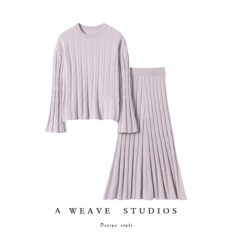 女2024新品保暖针织半身裙套装