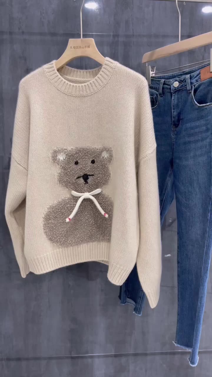 纯山羊绒衫毛衣女加厚套头