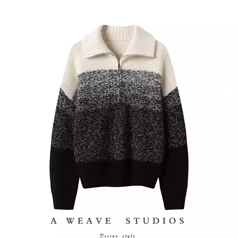 硬实力牛货！高端慵懒风100%纯山羊绒衫毛衣女宽松型冬季高领撞色,女装/女士精品,羊绒衫,淘宝优惠券,粉丝福利购,淘宝优惠卷