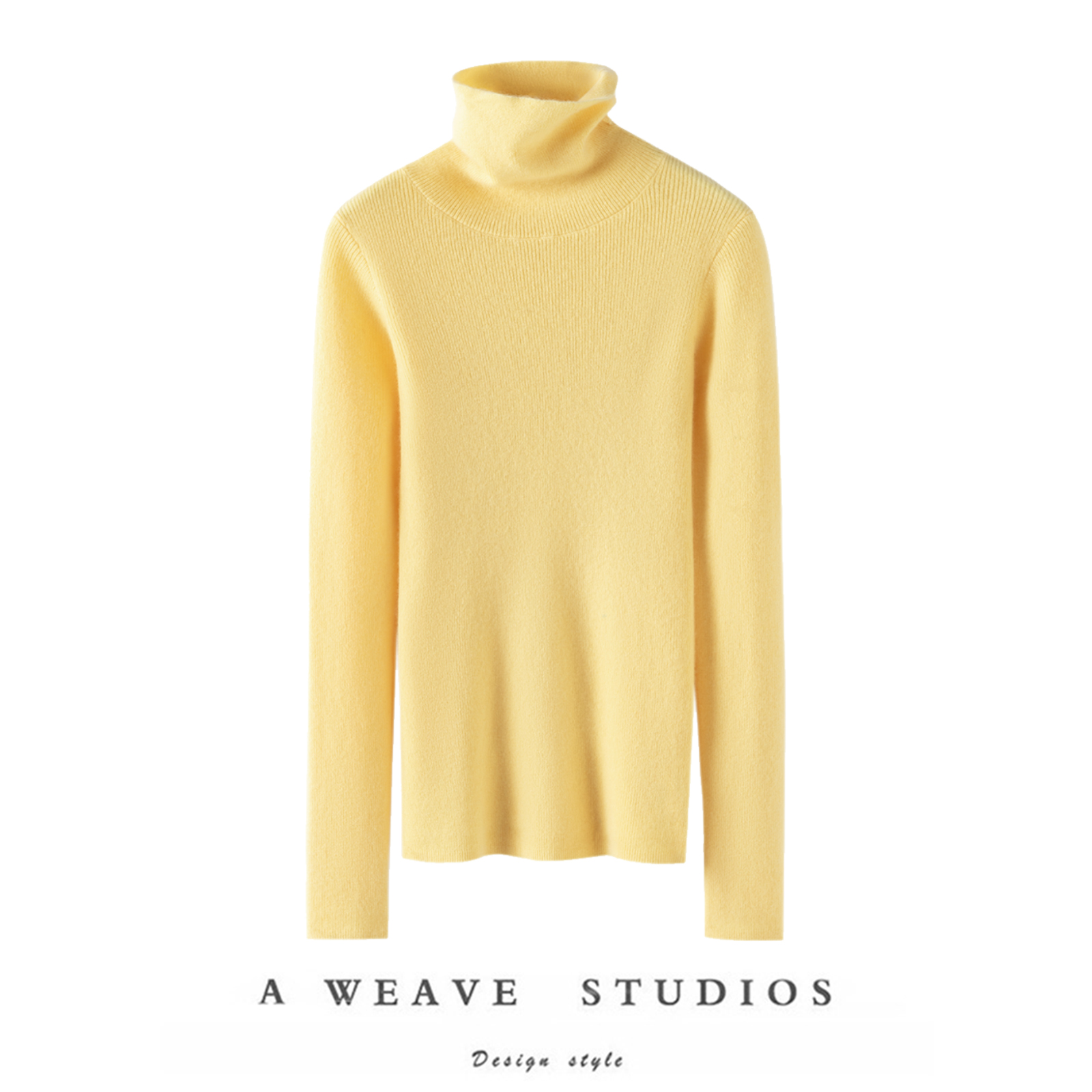 这件真的贼好看~高领100%羊绒衫女套头修身纯羊绒毛衣针织打底衫