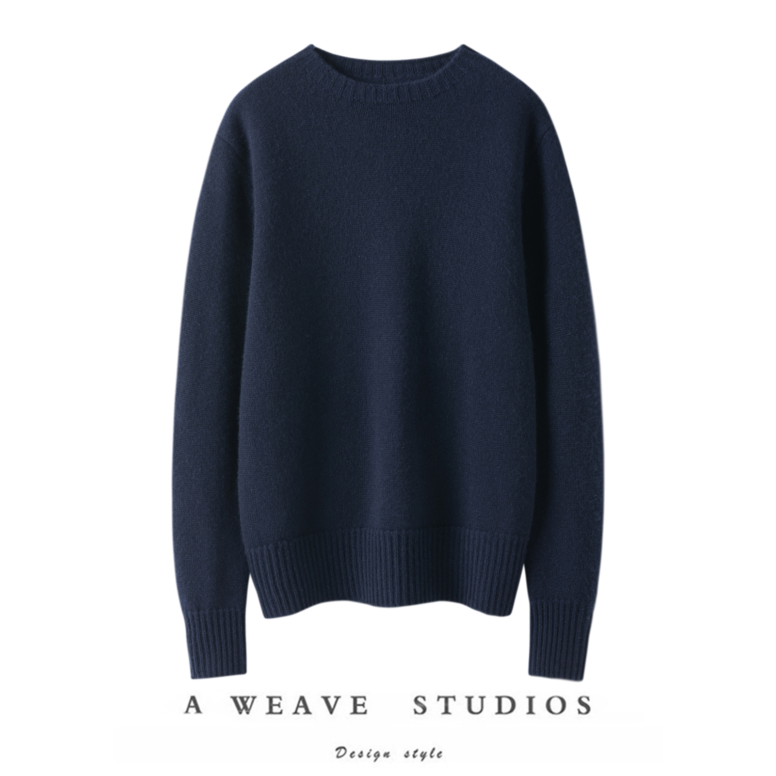 女纯羊绒毛衣加厚圆领宽松秋冬季