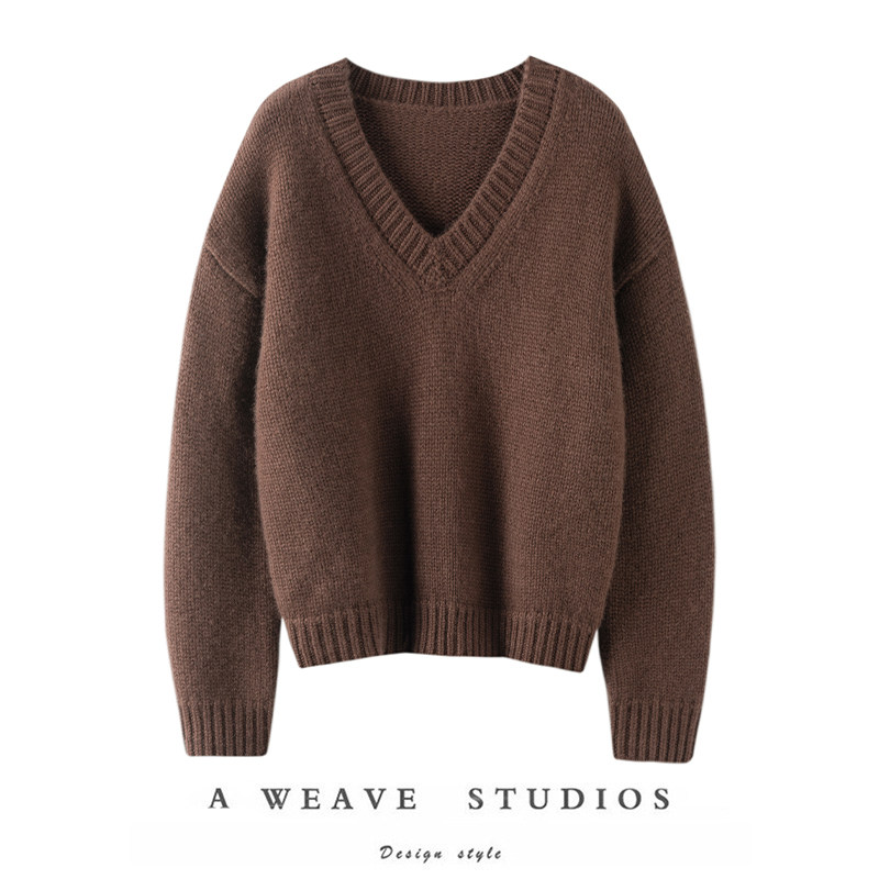 手织系列 日常低调又好搭 美拉德粗针加厚棒针羊绒衫女纯羊绒毛衣,女装/女士精品,羊绒衫,淘宝优惠券,粉丝福利购,淘宝优惠卷
