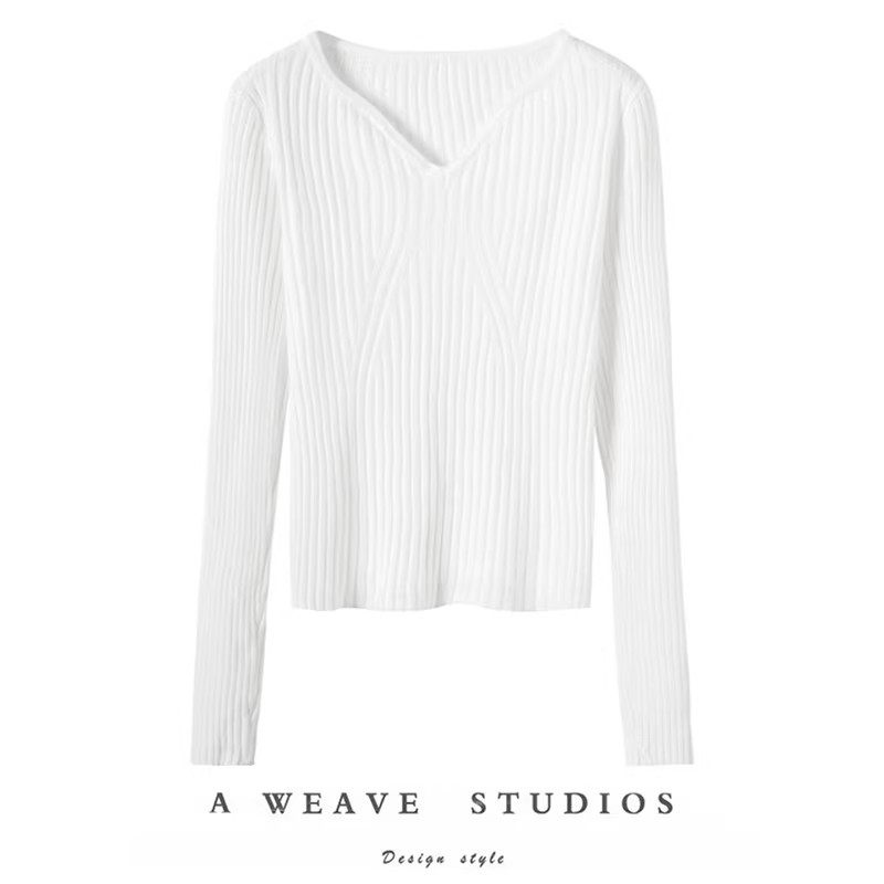 独特别致~打底衫女秋冬高级感新款100%纯山羊绒内搭v领针织衫上衣,女装/女士精品,羊绒衫,淘宝优惠券,粉丝福利购,淘宝优惠卷