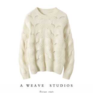 女轻薄空气感空调衫 秋冬圆领纯山羊绒衫 太好看了 天天想穿